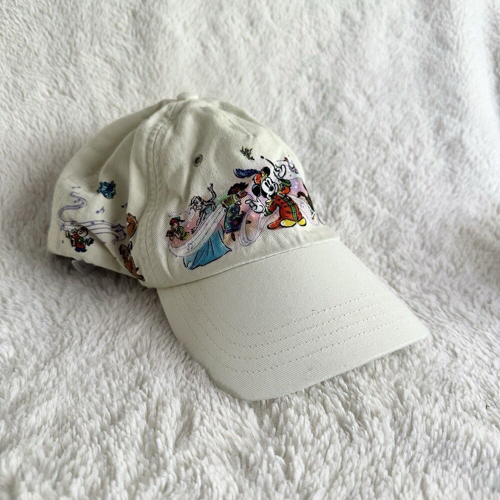 Disney Parks 100 Baseball Cap Hat Beige Musical Characters Relaxed Fit Unisex